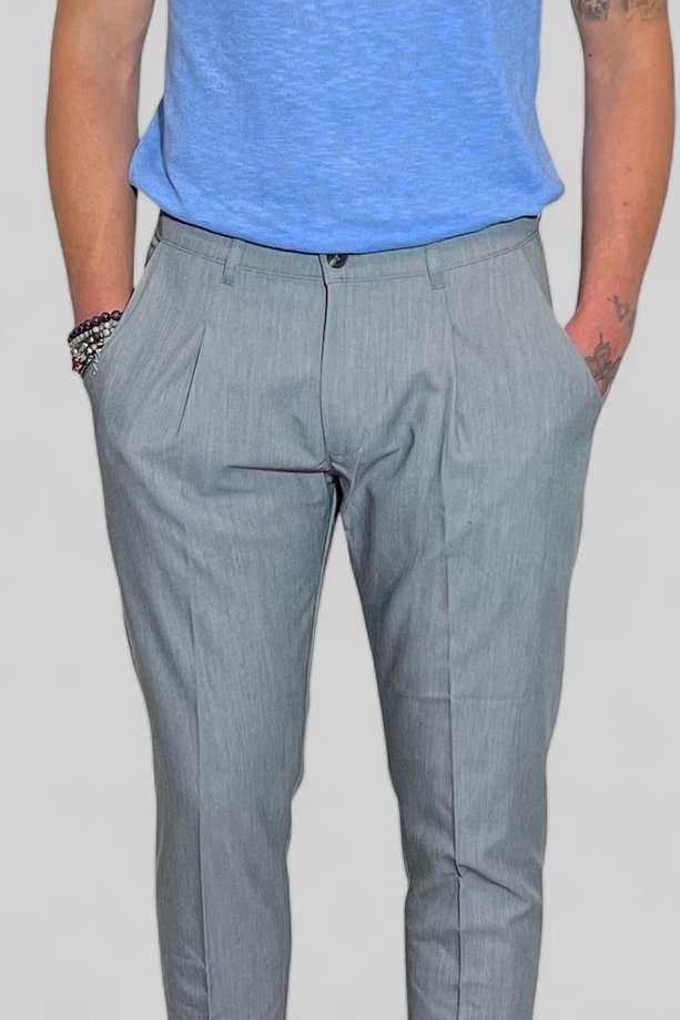 PANTALONE UOMO TASCA AMERICA CASUAL GRIGIO B.38