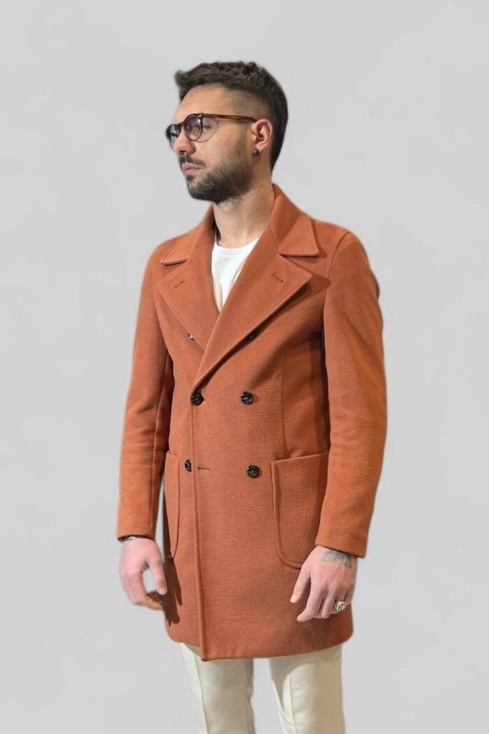 CAPPOTTO DOPPIOPETTO SARTORIALE RUGGINE