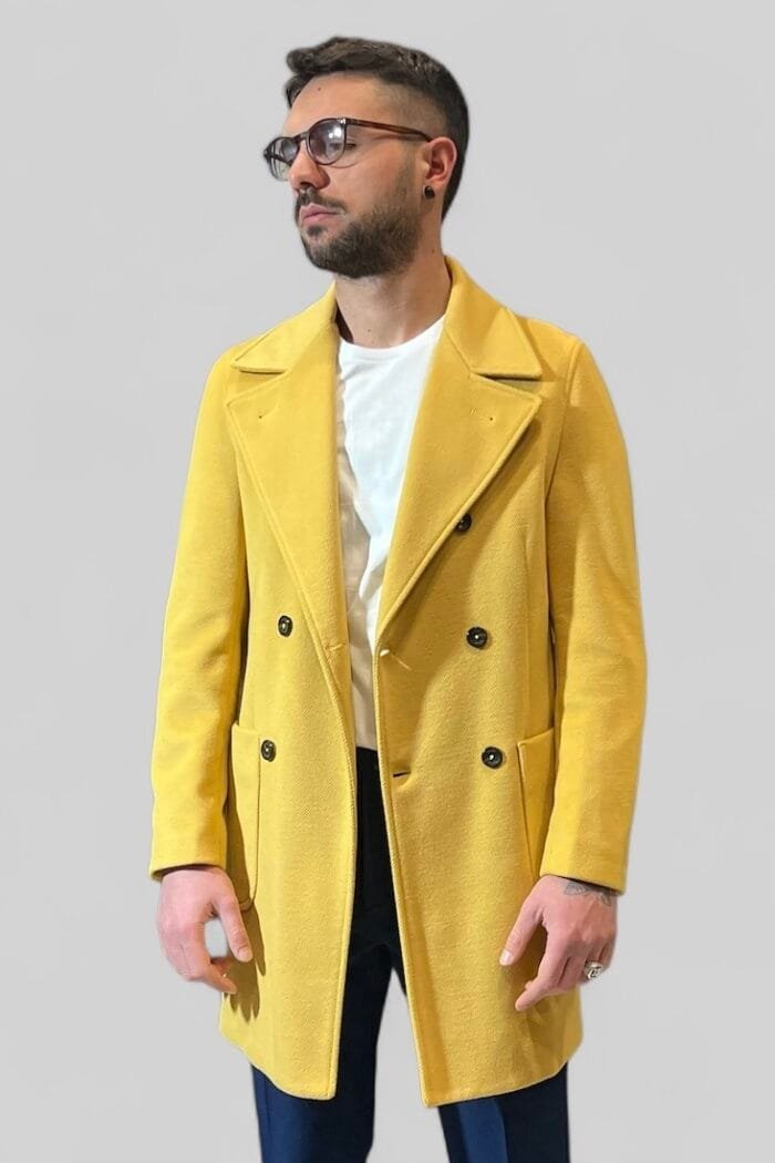 CAPPOTTO DOPPIOPETTO SARTORIALE SENAPE