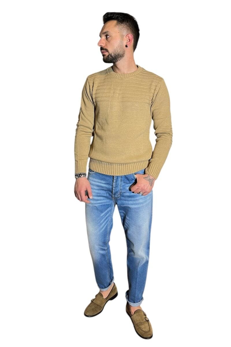 MAGLIONE GIROCOLLO CAMMELLO - immagine 3