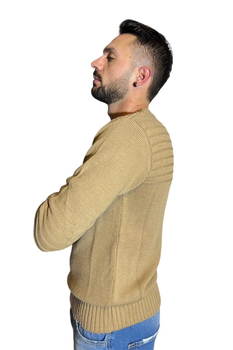 MAGLIONE GIROCOLLO CAMMELLO - immagine 4