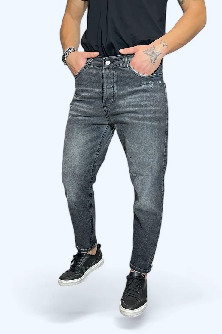JEANS CASUAL LAVAGGIO GRIGIO - immagine 4