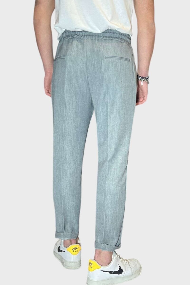 PANTALACCIO MORBIDO CON PINCES REGULAR FIT GRIGIO - immagine 2