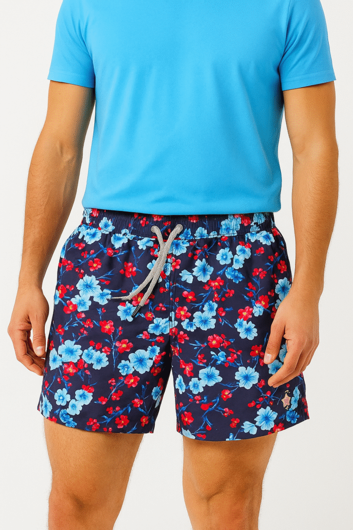 COSTUME DA MARE UOMO FANTASIA FLOREALE TROPICALE