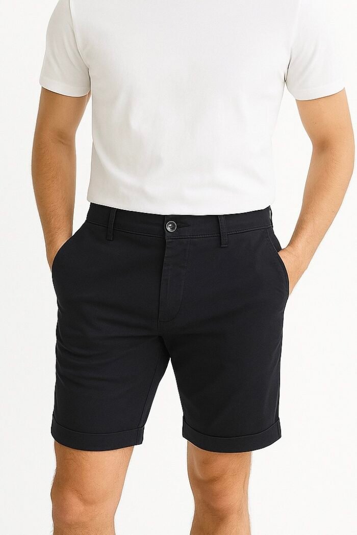 PANTALONE CORTO BERMUDA COTONE NERO