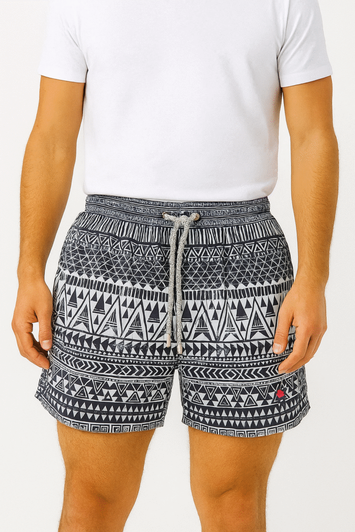 COSTUME DA MARE UOMO ETNO BLACK E WHITE