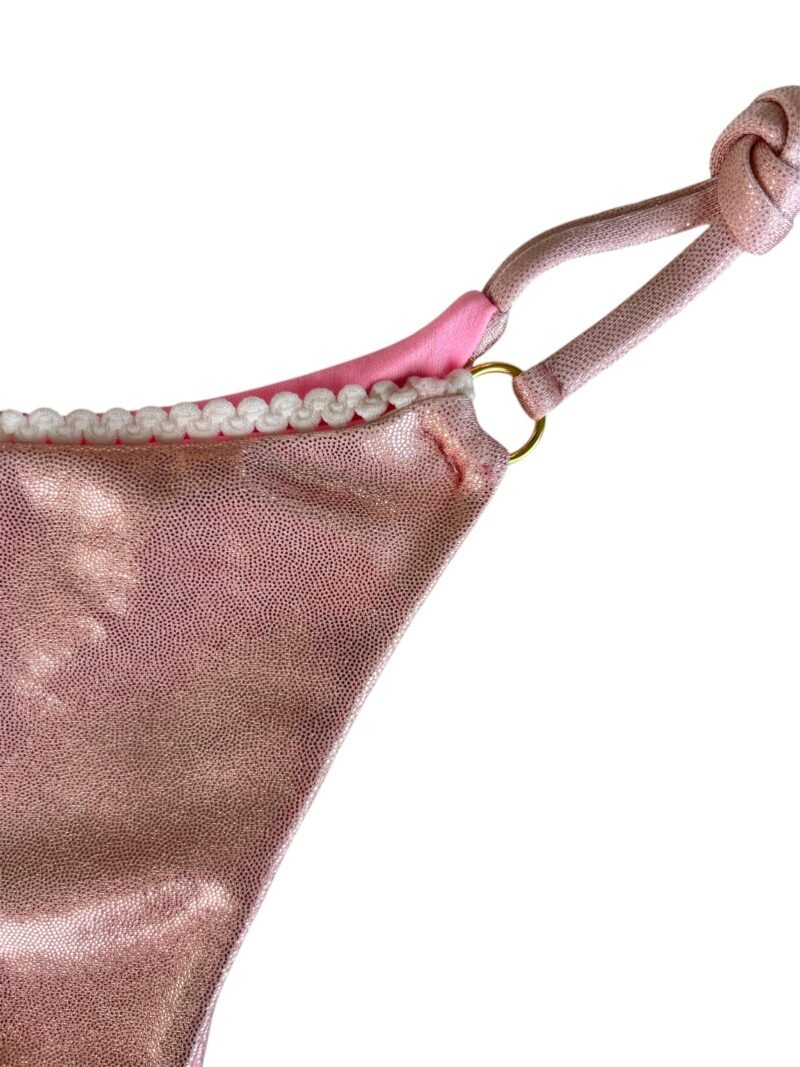 BIKINI TRIANGOLO CON SLIP ROSA CIPRIA LAMIN - immagine 5