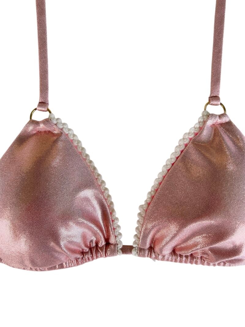 BIKINI TRIANGOLO CON SLIP ROSA CIPRIA LAMIN - immagine 3