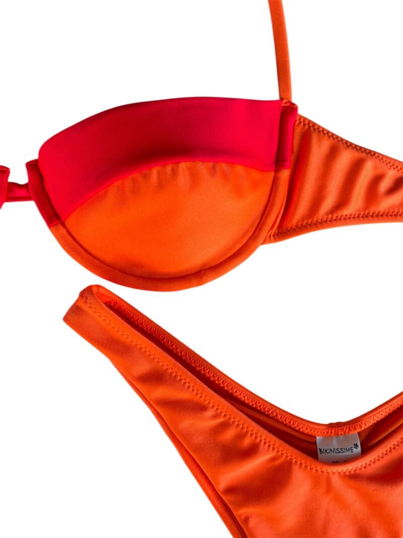 BIKINI BALCONCINO BICOLORE CON SLIP BRASILIANA - immagine 3