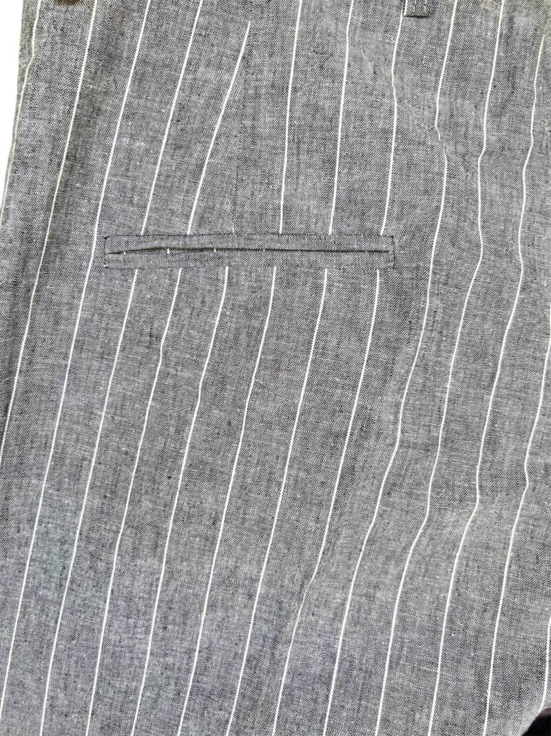 PANTALONE UOMO MISTO LINO COTONE GRIGIO - immagine 2