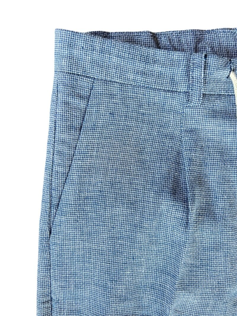 PANTALONE UOMO MISTO LINO COTONE BLU - immagine 3
