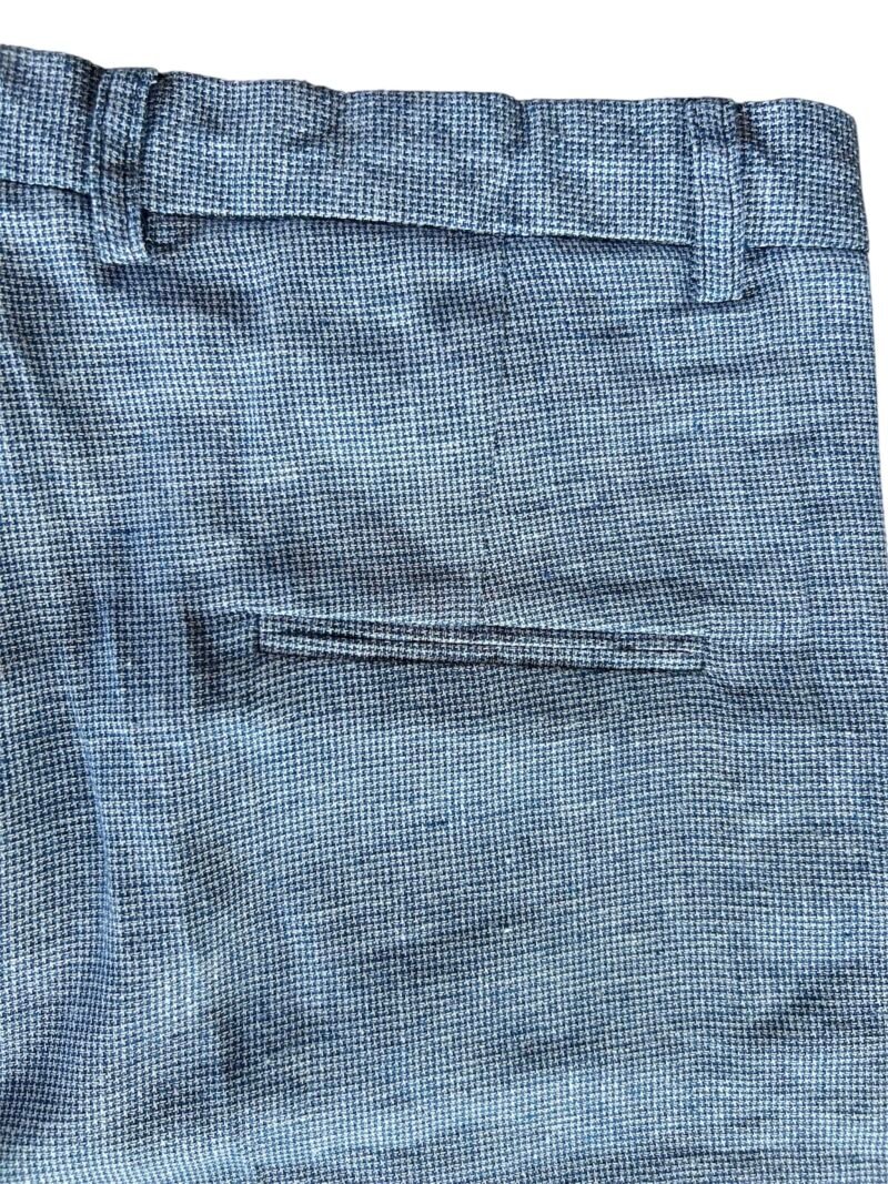PANTALONE UOMO MISTO LINO COTONE BLU - immagine 2