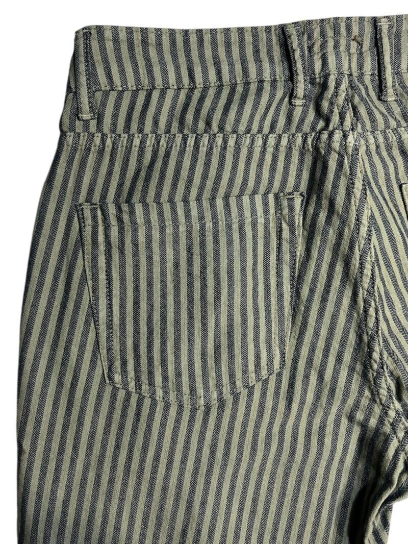 PANTALONE UOMO MISTO LINO COTONE VERDE OLIVA - immagine 2