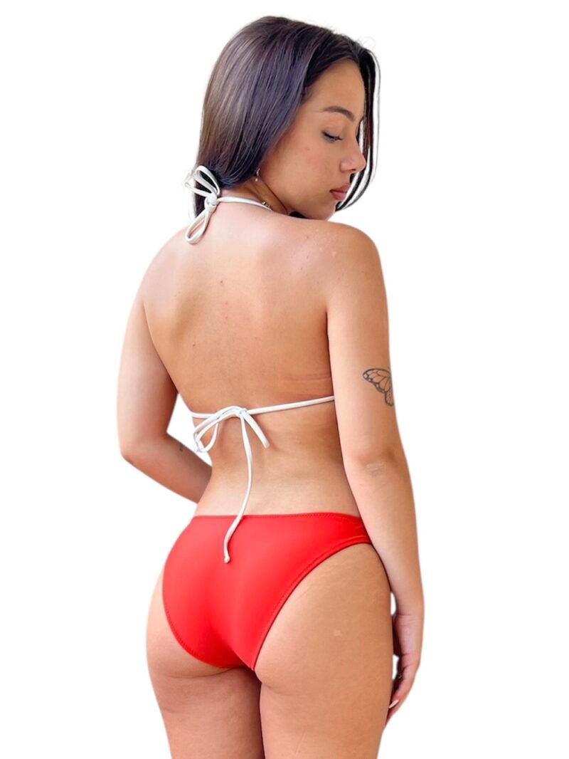 BIKINI TRIANGOLO UNCINETTO E SLIP IN LYCRA - immagine 2
