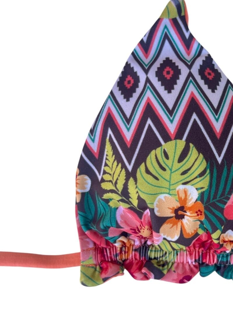 BIKINI TRIANGOLO CON SLIP TROPICAL CHIC - immagine 3