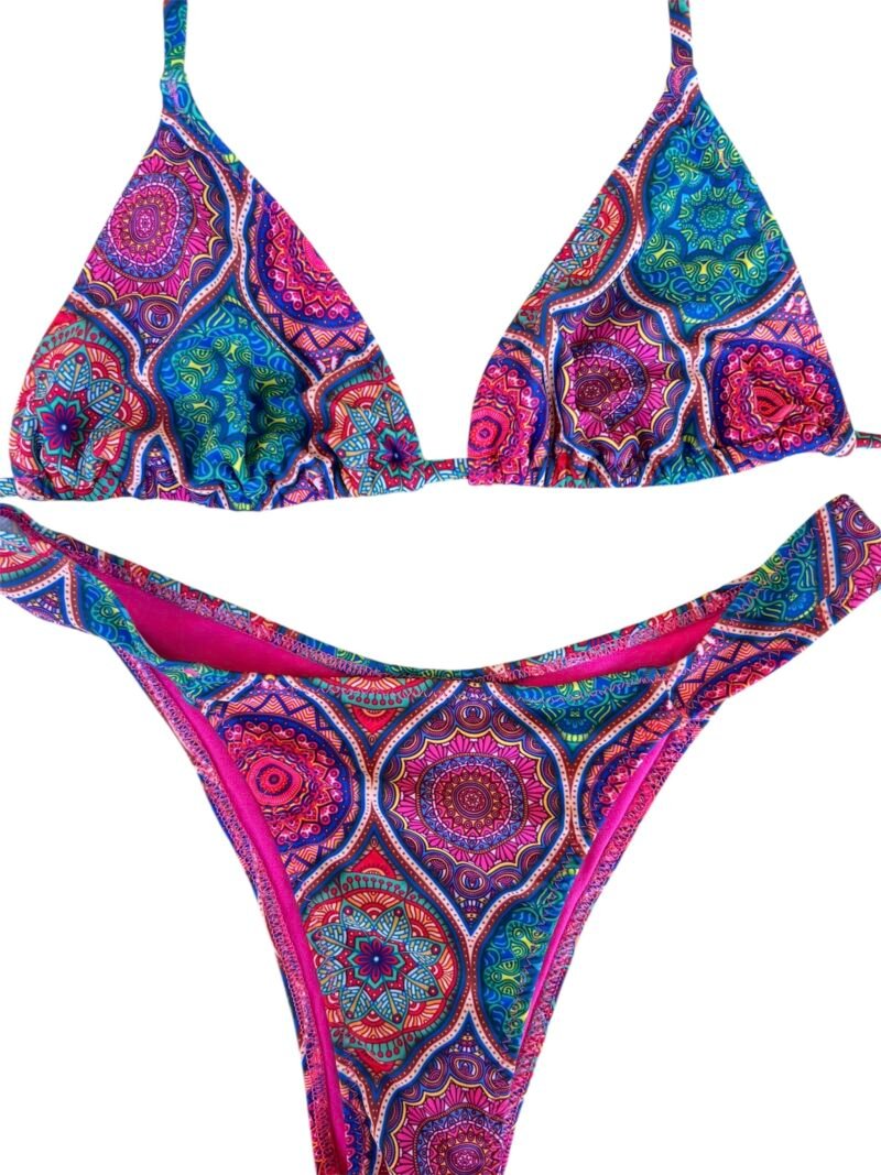 BIKINI TRIANGOLO CON SLIP MANDALA ETNICO - immagine 5