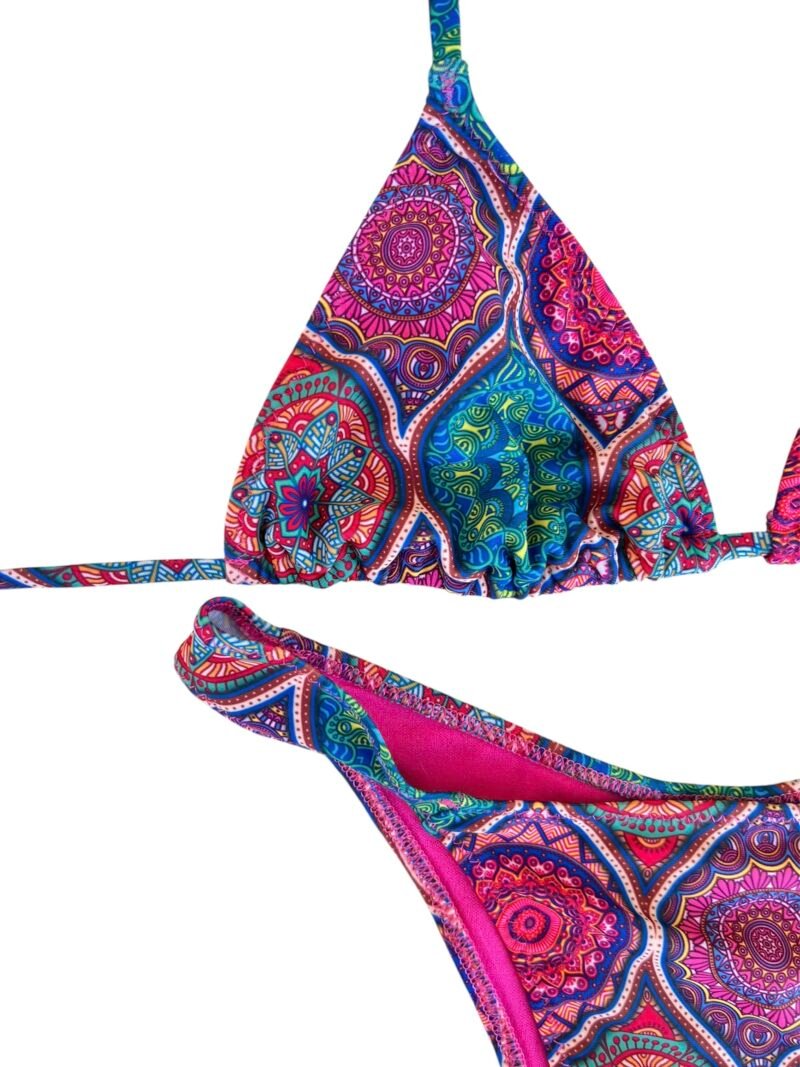 BIKINI TRIANGOLO CON SLIP MANDALA ETNICO - immagine 4