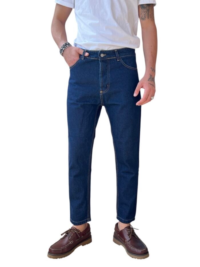 JEANS UOMO CASUAL BLU SCURO