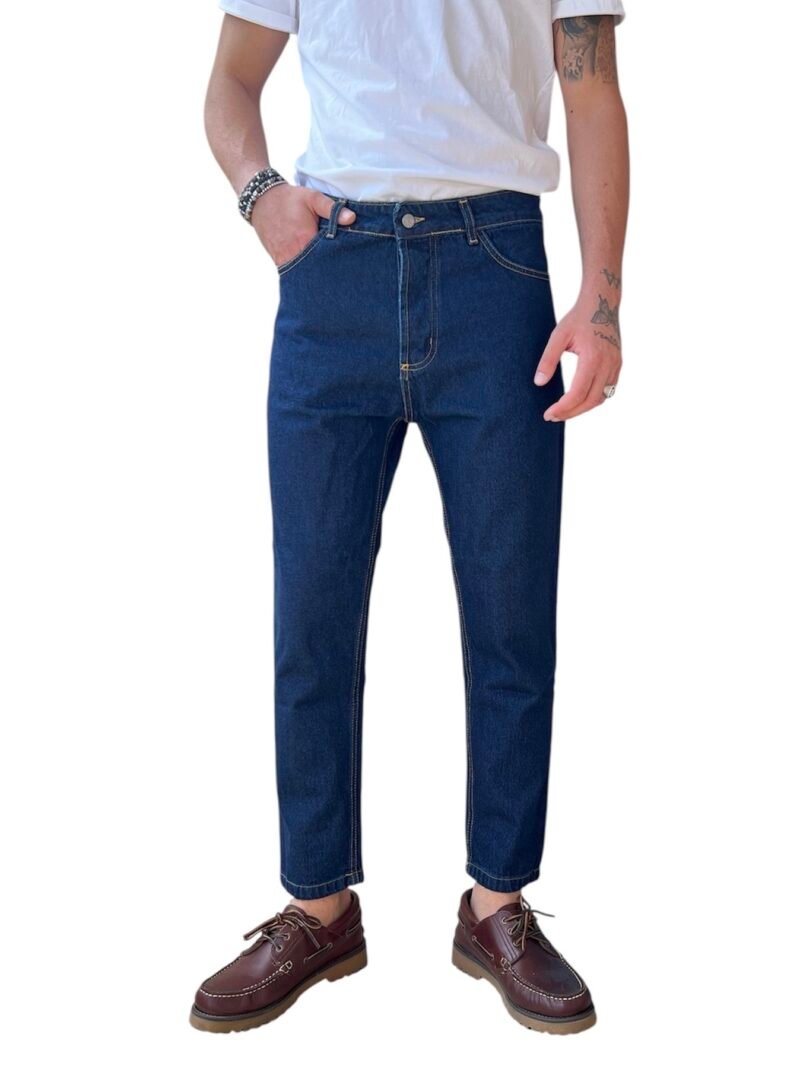 JEANS UOMO CASUAL BLU SCURO