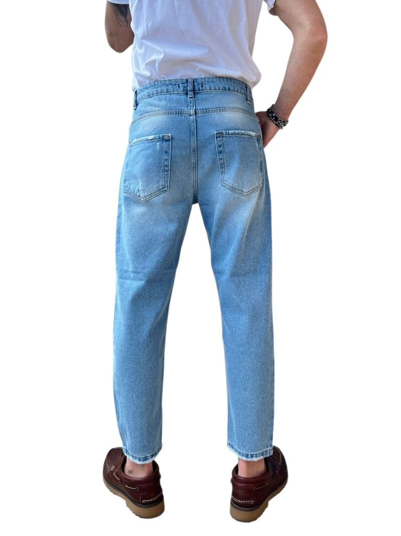 JEANS UOMO STRAPPATO LAVAGGIO CHIARO - immagine 2