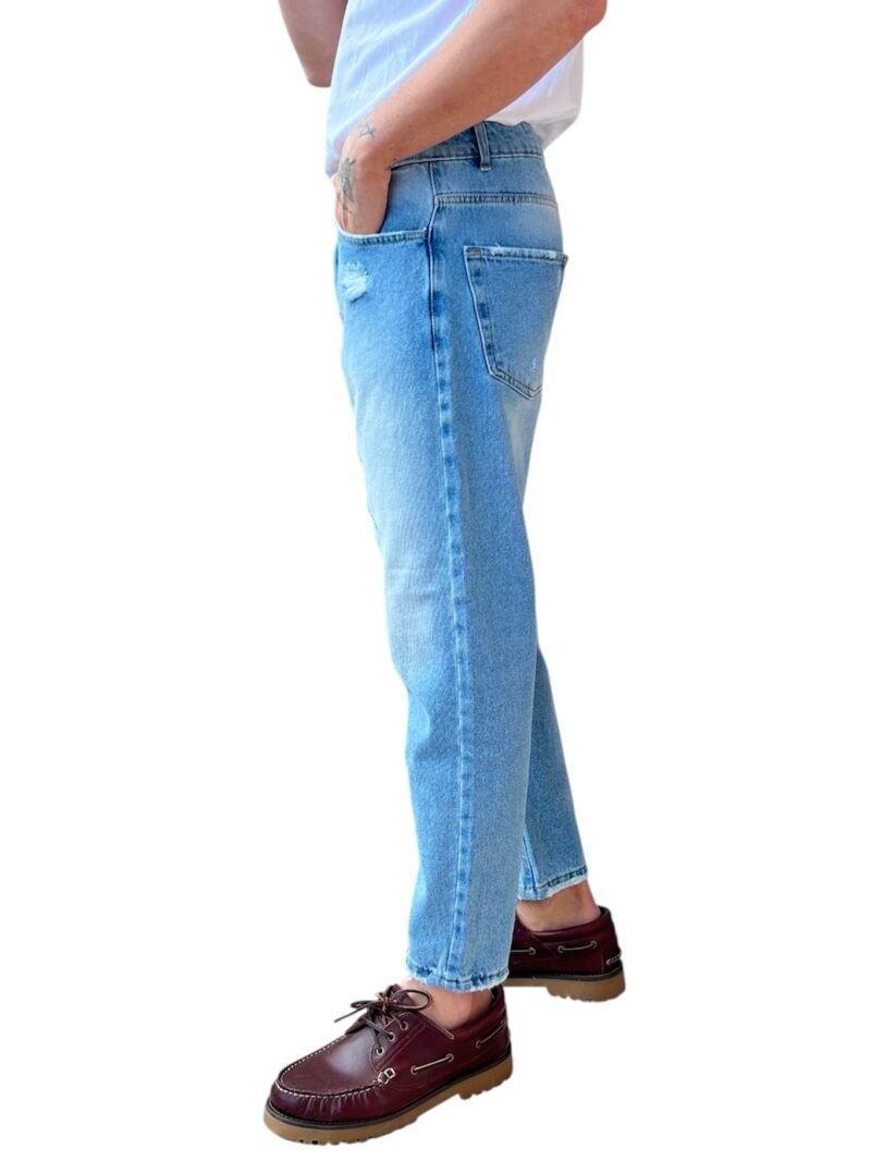 JEANS UOMO STRAPPATO LAVAGGIO CHIARO - immagine 3