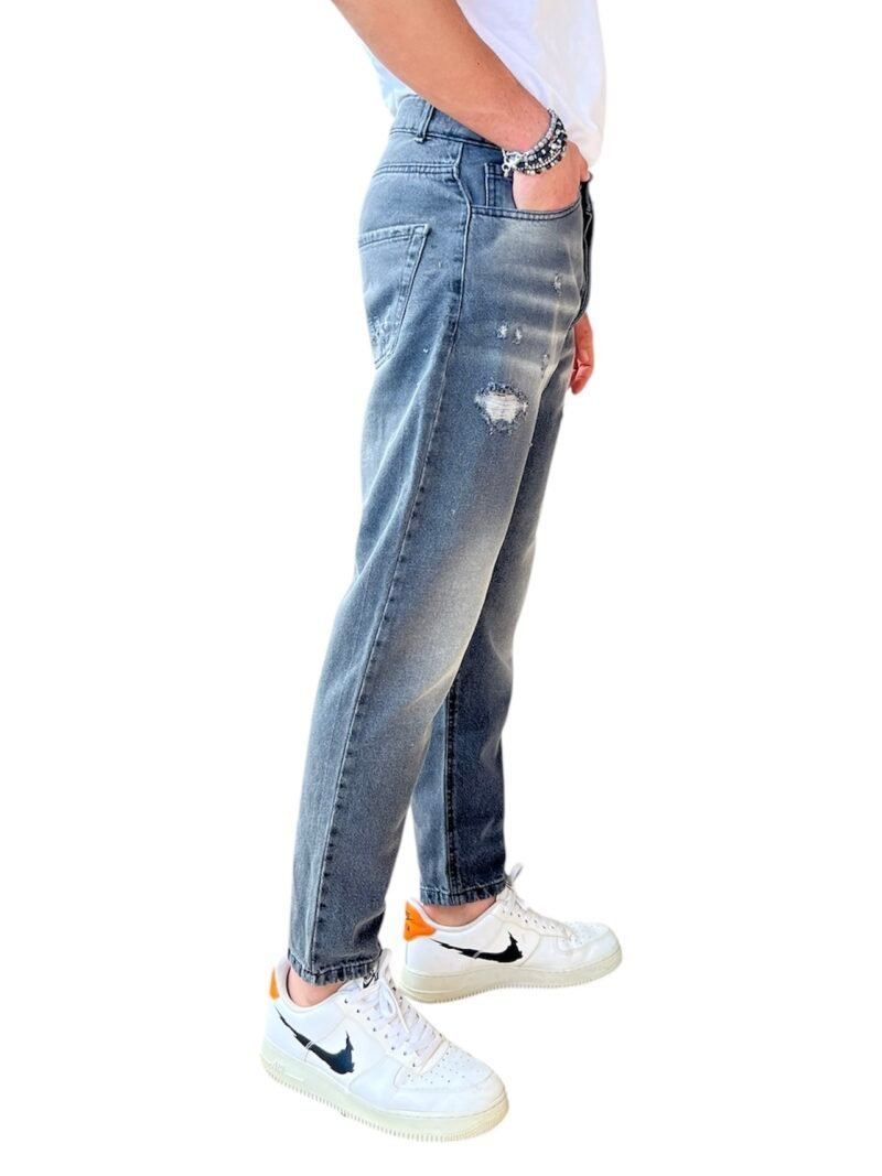 JEANS UOMO GRIGIO EFFETTO SFUMATO - immagine 4