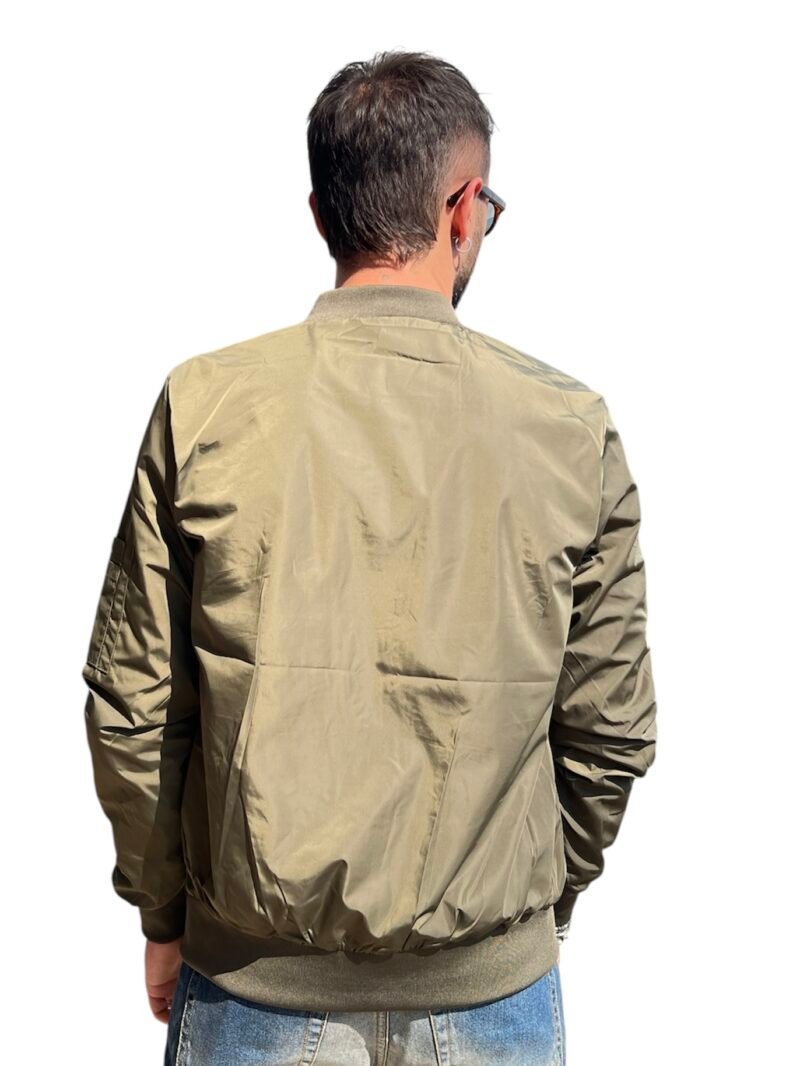 GIUBBINO UOMO LEGGERO ANTIVENTO E ANTIPIOGGIA VERDE MILITARE - immagine 5