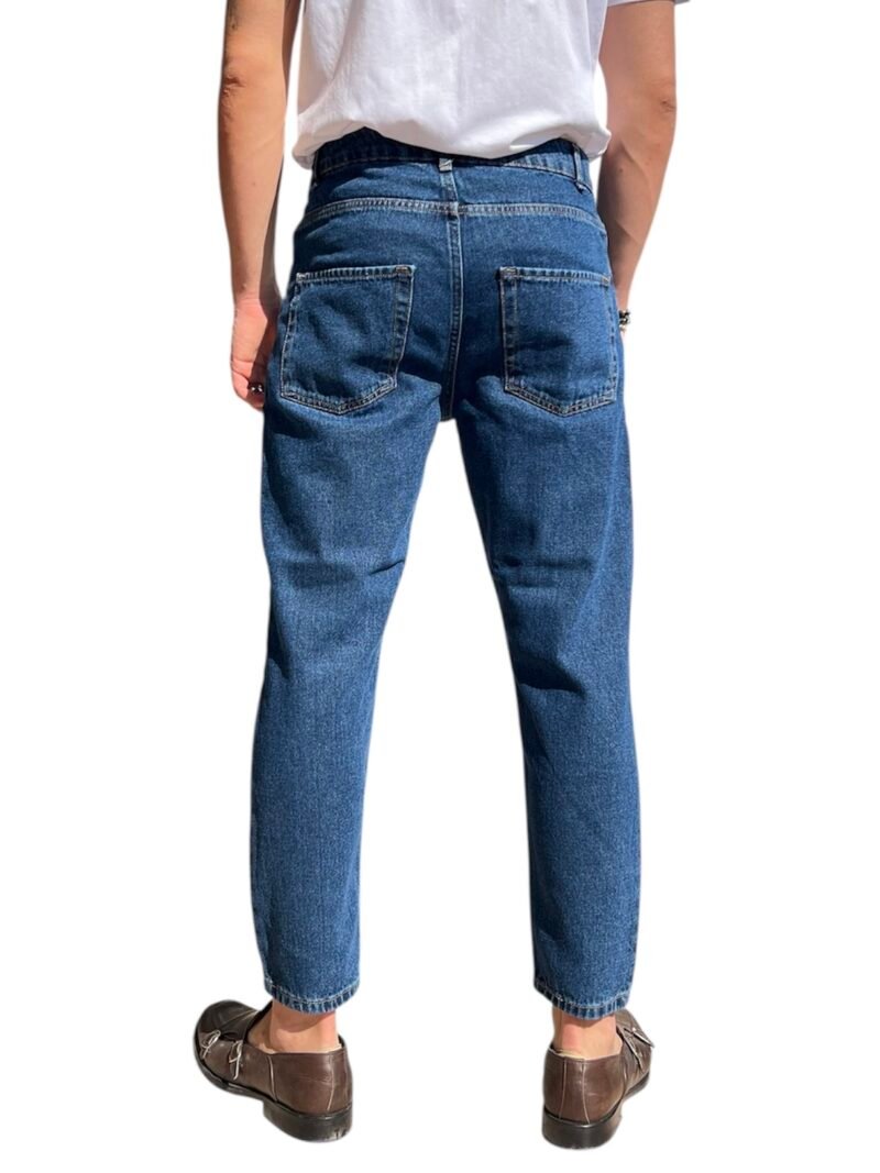 JEANS UOMO REGULAR BLU SCURO - DENIM CLASSICO - immagine 2