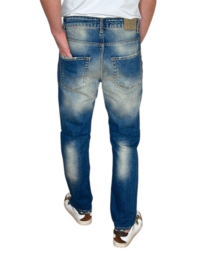 JEANS UOMO STONE WASHED EFFETTO SBIADITO - immagine 2