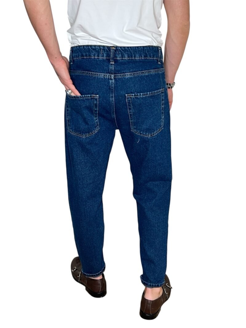 JEANS UOMO REGULAR BLU SCURO - DENIM CLASSICO - immagine 2