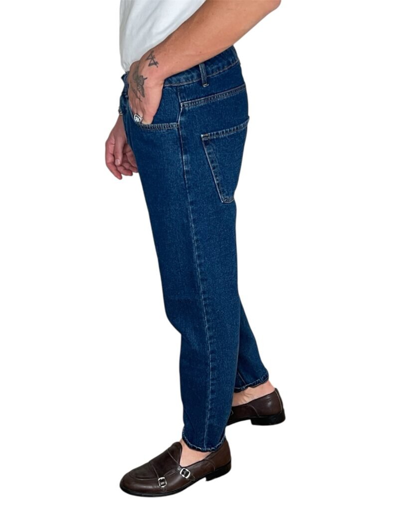 JEANS UOMO REGULAR BLU SCURO - DENIM CLASSICO - immagine 4