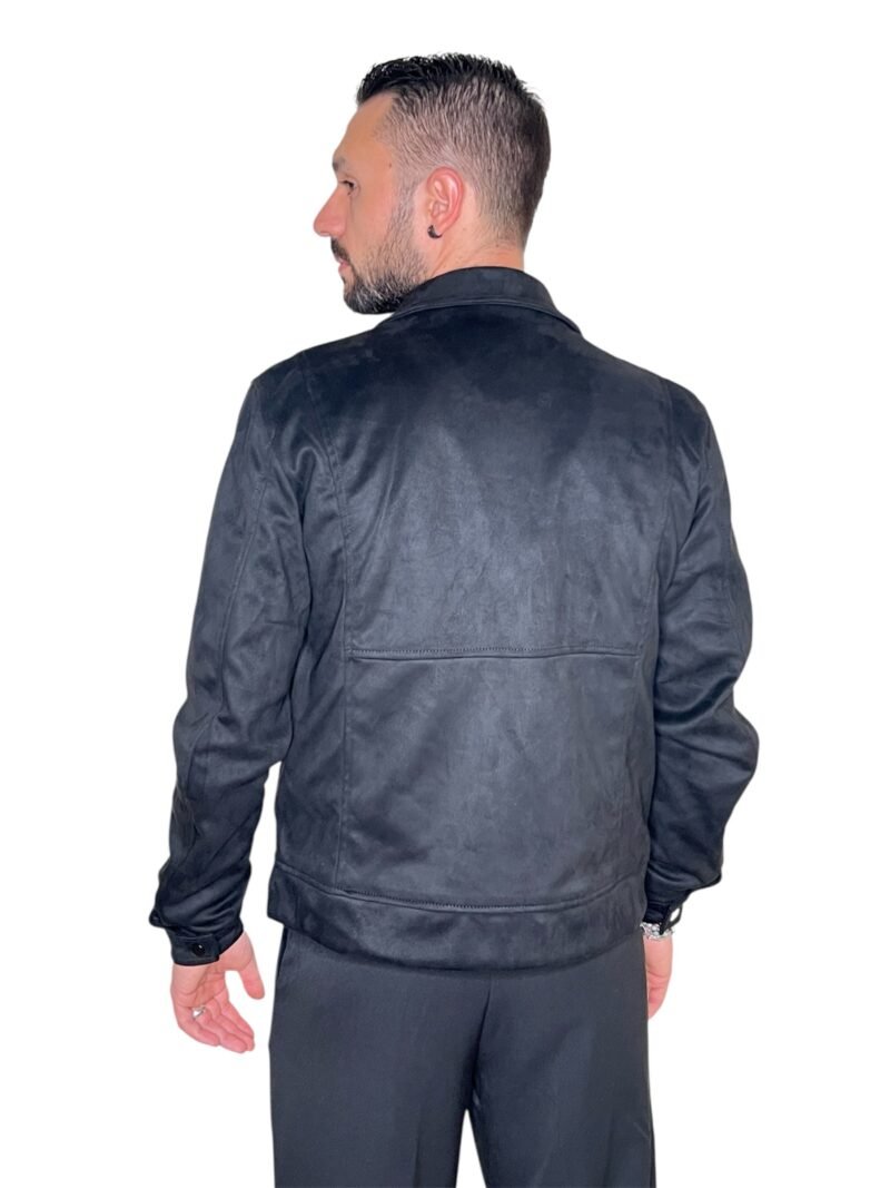 GIACCA UOMO NERO CON BOTTONI A  PRESSIONE - immagine 2