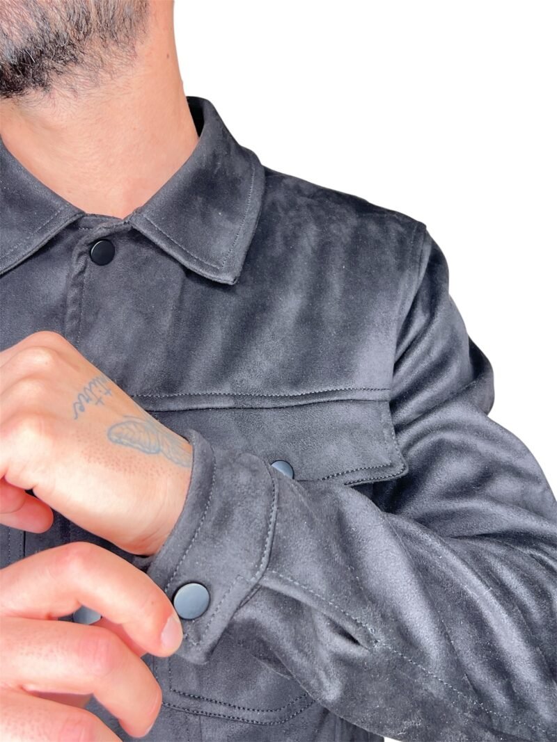 GIACCA UOMO NERO CON BOTTONI A  PRESSIONE - immagine 8