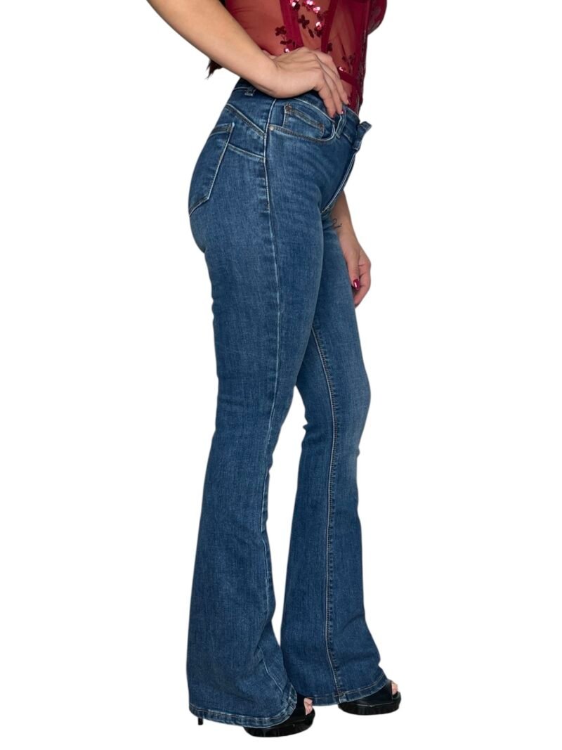 Jeans donna bootcut- Denim blu - immagine 3