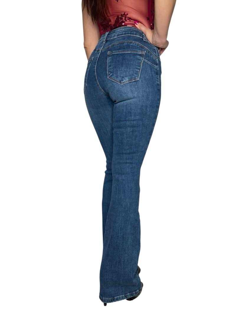 Jeans donna bootcut- Denim blu - immagine 2