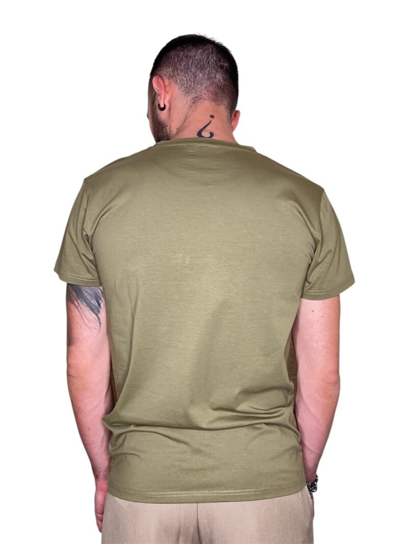 T-SHIRT BASIC IN COTONE VERDE-MANICA CORTA - immagine 4