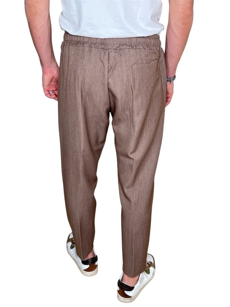 PANTALACCIO UOMO MARRONE BRUCIATO CON COULISSE - immagine 2