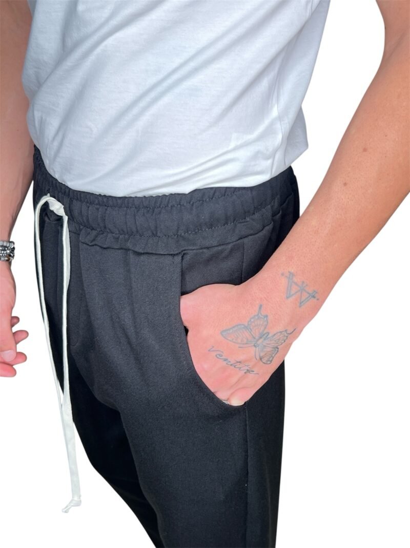 PANTALACCIO UOMO NERO CON COULISSE - immagine 3