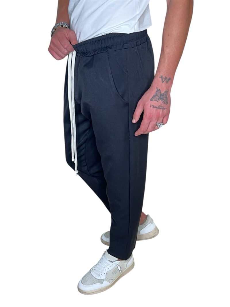 PANTALACCIO UOMO NERO CON COULISSE - immagine 2