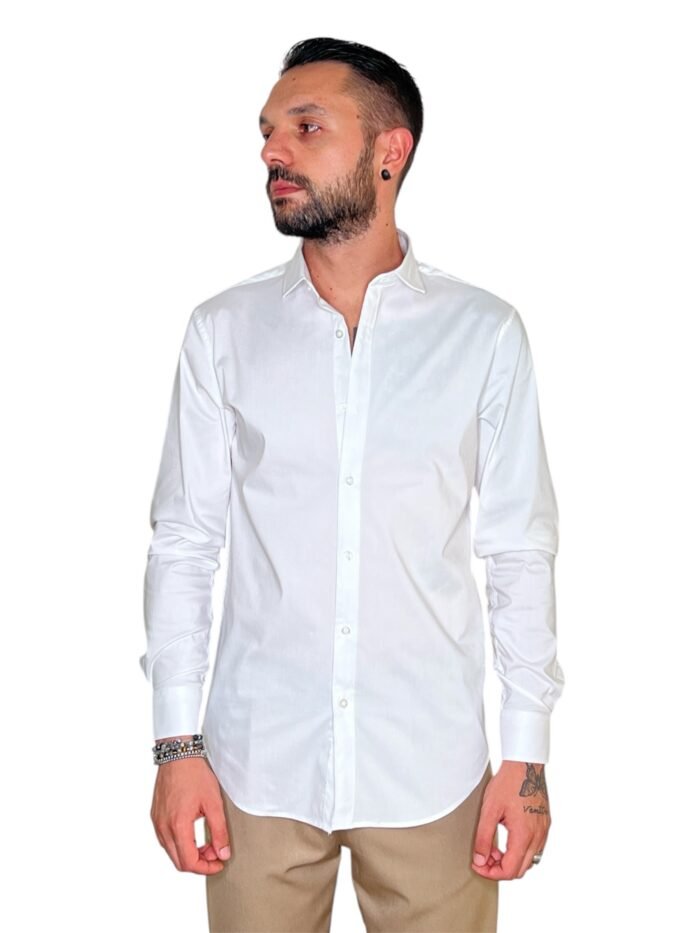 CAMICIA UOMO BIANCA SLIM FIT
