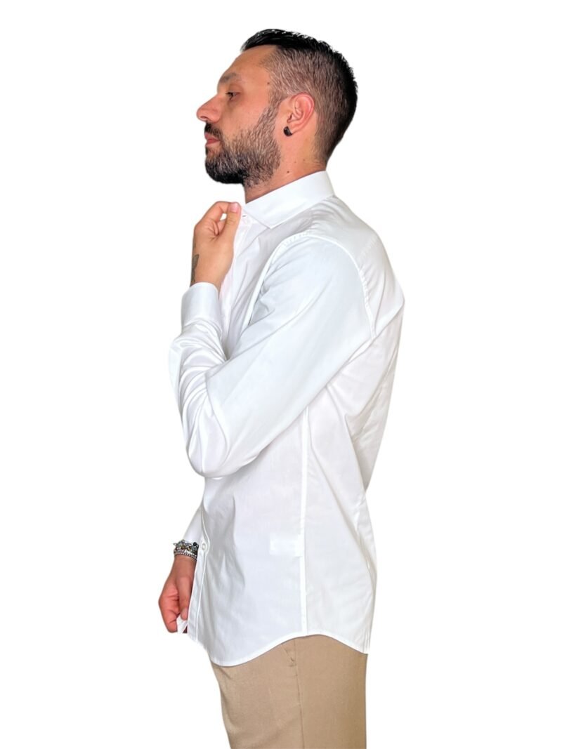 CAMICIA UOMO BIANCA SLIM FIT - immagine 7
