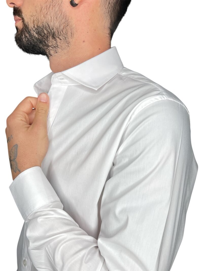 CAMICIA UOMO BIANCA SLIM FIT - immagine 6
