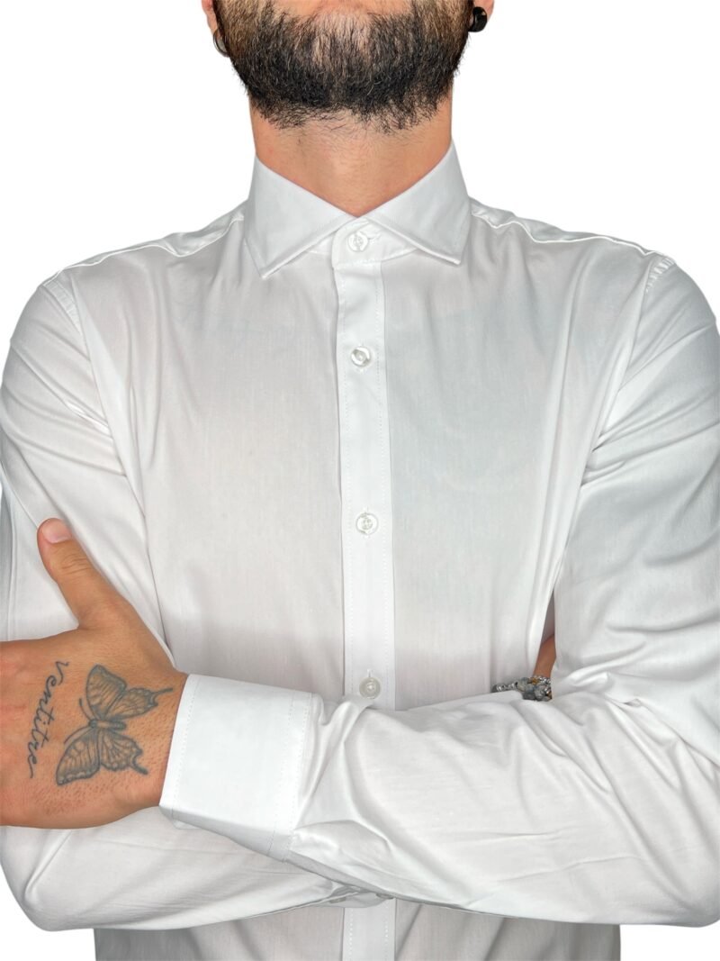 CAMICIA UOMO BIANCA SLIM FIT - immagine 5