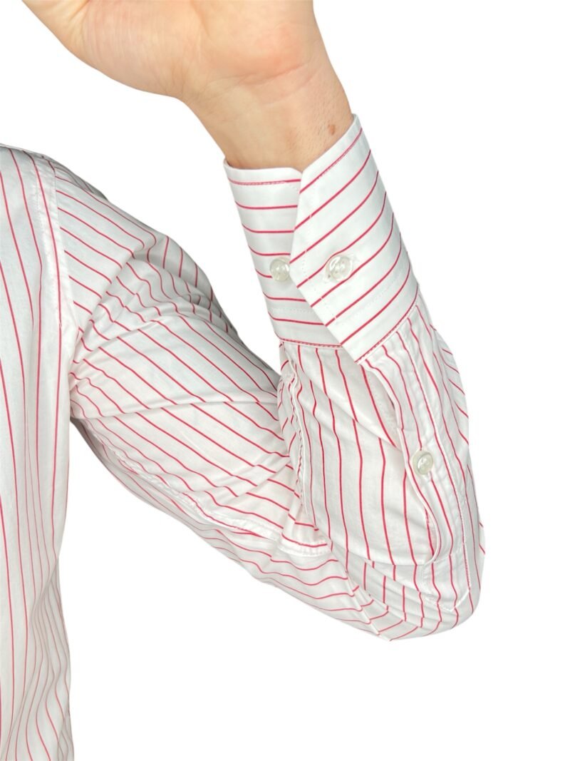 CAMICIA SARTORIALE UOMO SLIM FIT RIGHE ROSSE - immagine 3