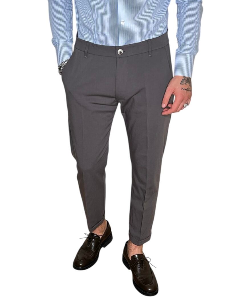 PANTALONE UOMO ELEGANTE GRIGIO