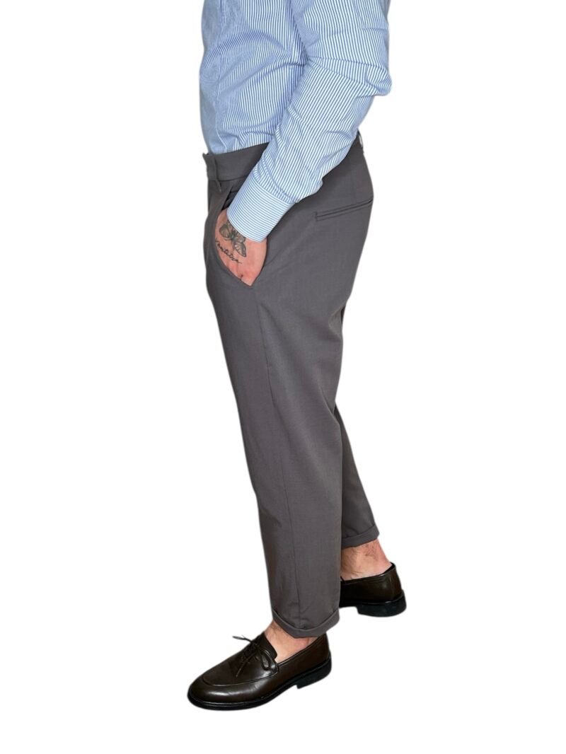 PANTALONE UOMO ELEGANTE GRIGIO - immagine 6