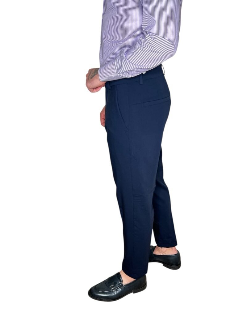 PANTALONE UOMO ELEGANTE BLU - immagine 5