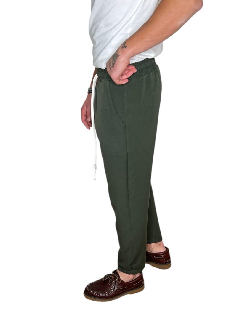 PANTALACCIO UOMO VERDE CON COULISSE - immagine 4