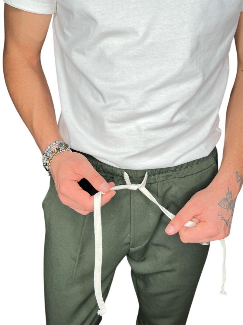 PANTALACCIO UOMO VERDE CON COULISSE - immagine 3