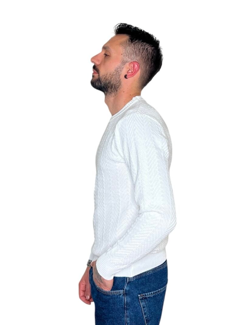 MAGLIONE GIROCOLLO BIANCO - immagine 3